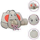 legetelt til børn 174x86x101 cm 250 bolde elefant grå