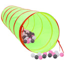 legetunnel til børn 175 cm 250 bolde polyester grøn