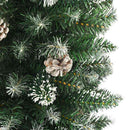 kunstigt smalt juletræ med juletræsfod 120 cm PVC