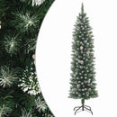kunstigt smalt juletræ med juletræsfod 150 cm PVC