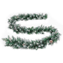 juleguirlande med LED-lys 5,2 m PVC grøn