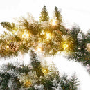juleguirlande med LED-lys 5,2 m PVC grøn
