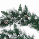 juleguirlande med LED-lys 5,2 m PVC grøn