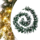 juleguirlande med LED-lys 5,2 m PVC grøn