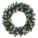 julekrans med LED-lys 45 cm PVC grøn