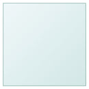 bordplade 50x50 cm hærdet glas transparent