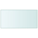 bordplade 50x100 cm hærdet glas transparent