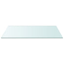 bordplade 50x100 cm hærdet glas transparent