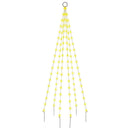 juletræ til flagstang 108 LED'er 180 cm varmt hvidt lys