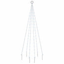 juletræ til flagstang 108 LED'er 180 cm koldt hvidt lys