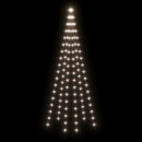 juletræ til flagstang 108 LED'er 180 cm koldt hvidt lys