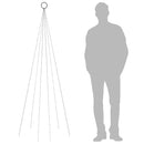 juletræ til flagstang 108 LED'er 180 cm koldt hvidt lys