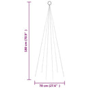 juletræ til flagstang 108 LED'er 180 cm farverigt lys