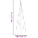 juletræ til flagstang 310 LED'er 300 cm varmt hvidt lys