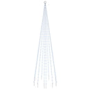 juletræ til flagstang 310 LED'er 300 cm koldt hvidt lys