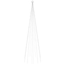 juletræ til flagstang 310 LED'er 300 cm koldt hvidt lys