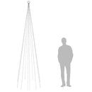 juletræ til flagstang 310 LED'er 300 cm blåt lys