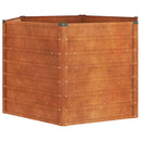 højbed 129x129x77 cm cortenstål rustfarvet