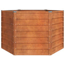 højbed 129x129x77 cm cortenstål rustfarvet