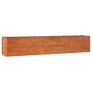 højbed 240x40x45 cm cortenstål rustfarvet