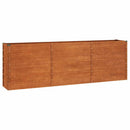 højbed 240x40x77 cm cortenstål rustfarvet