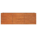 højbed 240x80x77 cm cortenstål rustfarvet