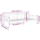 daybed 90x190 cm massivt fyrretræ gyldenbrun