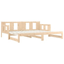 daybed med udtræk 90x190 cm massivt fyrretræ