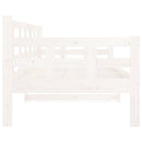daybed 80x200 cm massivt fyrretræ hvid