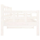 daybed 80x200 cm massivt fyrretræ hvid