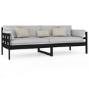 daybed 80x200 cm massivt fyrretræ sort
