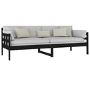 daybed 80x200 cm massivt fyrretræ sort