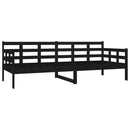 daybed 80x200 cm massivt fyrretræ sort
