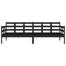 daybed 80x200 cm massivt fyrretræ sort