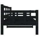 daybed 80x200 cm massivt fyrretræ sort