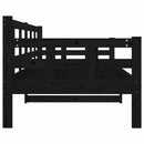 daybed 80x200 cm massivt fyrretræ sort