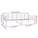 daybed 80x200 cm massivt fyrretræ sort