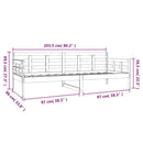 daybed 80x200 cm massivt fyrretræ sort