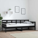 daybed 80x200 cm massivt fyrretræ sort