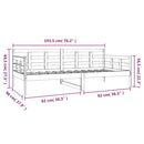 daybed massivt fyrretræ 90x190 cm