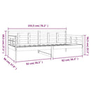 daybed massivt fyrretræ 90x190 cm