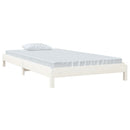 stabelbar seng 100x200 cm massivt fyrretræ hvid