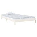 stabelbar seng 100x200 cm massivt fyrretræ hvid