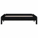 stabelbar seng 90x200 cm massivt fyrretræ sort