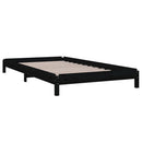 stabelbar seng 90x200 cm massivt fyrretræ sort