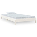 stabelbar seng 90x190 cm massivt fyrretræ hvid