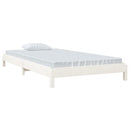 stabelbar seng 90x190 cm massivt fyrretræ hvid