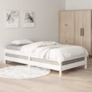 stabelbar seng 90x190 cm massivt fyrretræ hvid