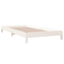 stabelbar seng 90x190 cm massivt fyrretræ hvid