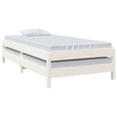 stabelbar seng 90x190 cm massivt fyrretræ hvid